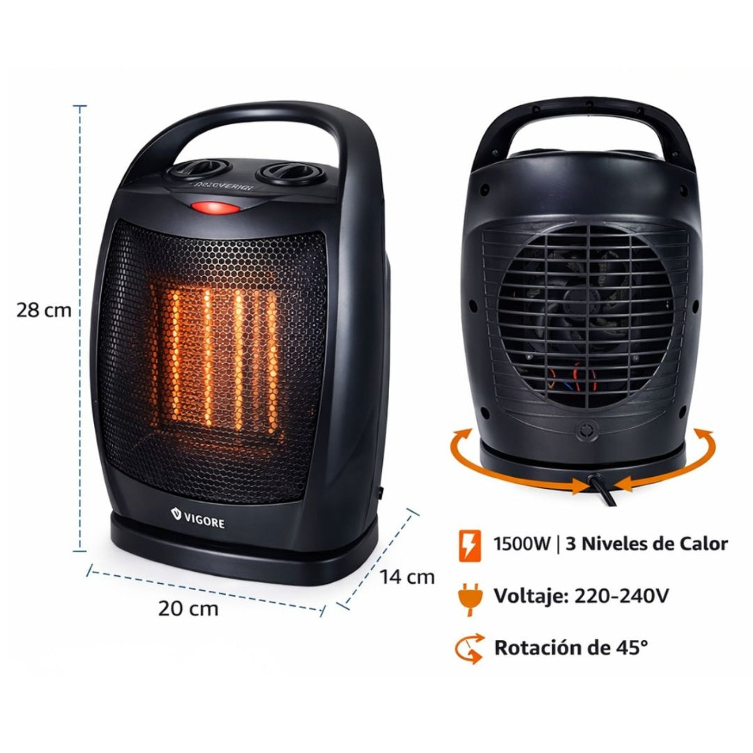Calentador estufa eléctrica Vigore oscilante 1500W