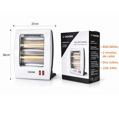 Estufa calentador eléctrico Vigore 600/800W