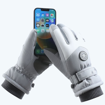 Guantes de Invierno Impermeables Térmicos con Pantalla Táctil - Negro Deportivo