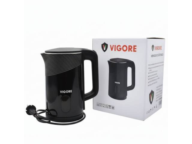 Jarra Eléctrica Vigore 2.3L - Hervidor con Corte Automático (Blanco / Negro)