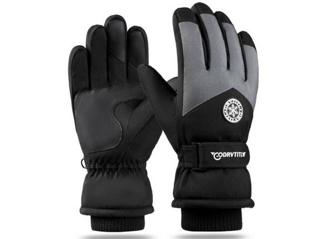 Guantes de Invierno Impermeables Térmicos con Pantalla Táctil - Negro Deportivo