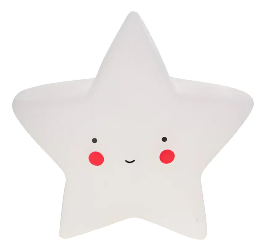Veladora LED Estrella Blanca 12cm - Luz de Noche Infantil Quitamiedos