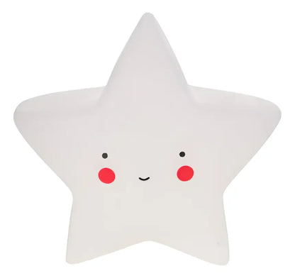 Veladora LED Estrella Blanca 12cm - Luz de Noche Infantil Quitamiedos