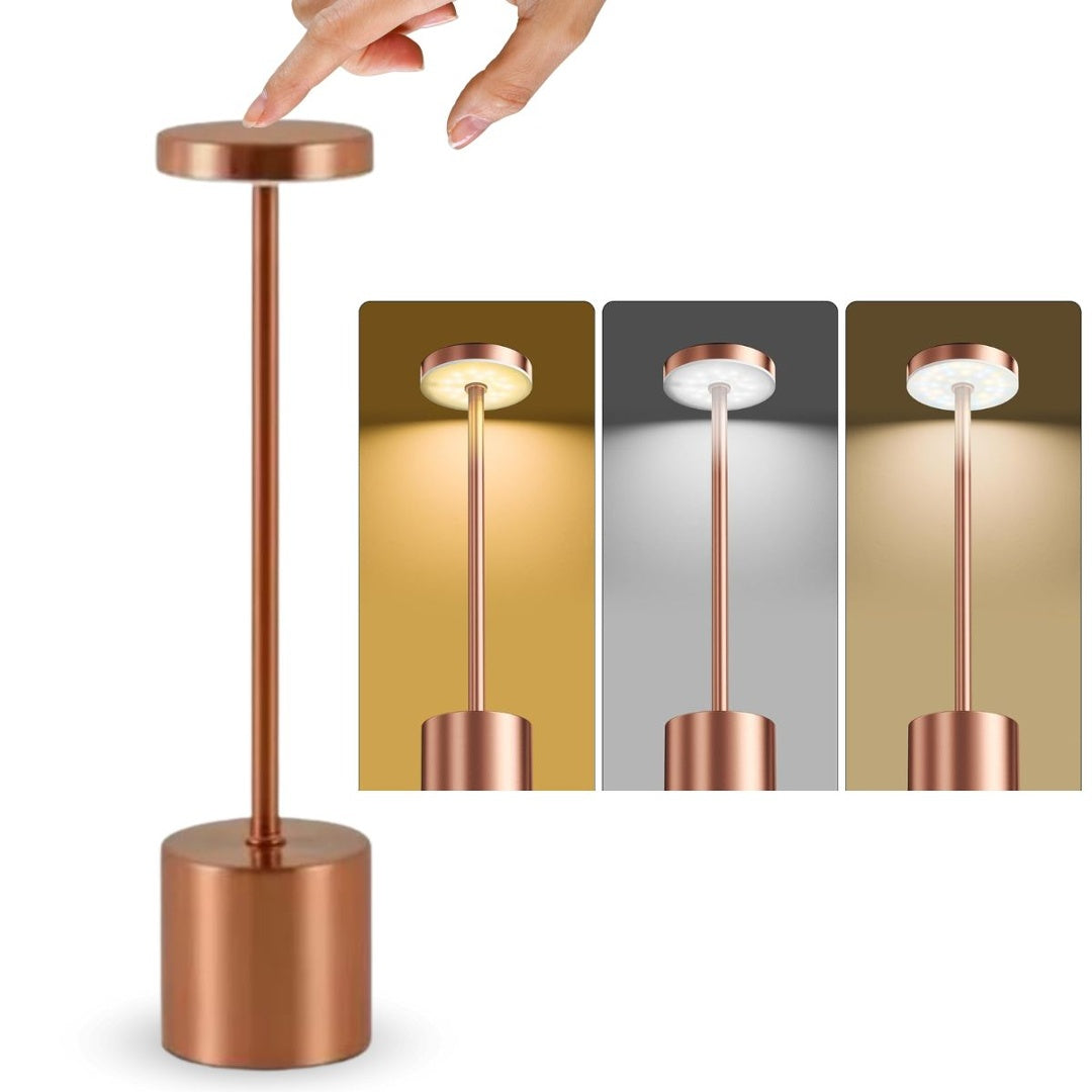 Lámpara de Mesa LED Inalámbrica Táctil Recargable - Diseño Minimalista Slim 34x8cm
